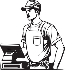 cashier in uniform