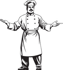 chef with a tray