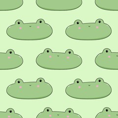 kawaii frog seamless pattern repeat pattern