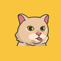 Interview Cat Meme Sticker T-shirt Vector Cute Illustration