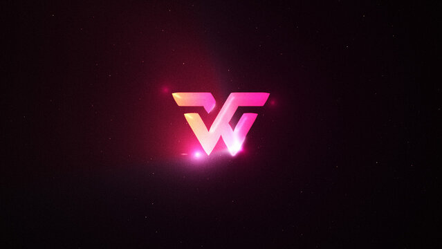 Outlined Neon Glow Dust Horizontal Logo Reveal 187