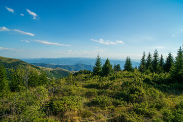 beautiful mountain landscape on a sunny summer day
