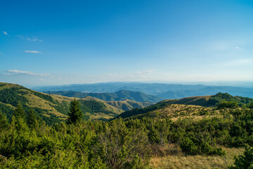 beautiful mountain landscape on a sunny summer day