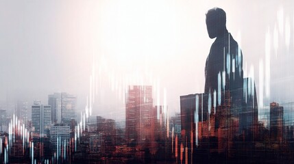 Double Exposure of Financial Market Trends and Business Growth