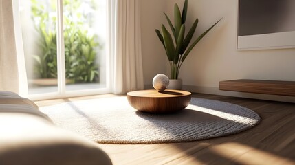 Cozy Living Room with Tasteful Decor and Natural Light