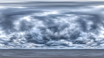Dramatic HDRI Black Clouds in Sky Panorama for 3D Visualization