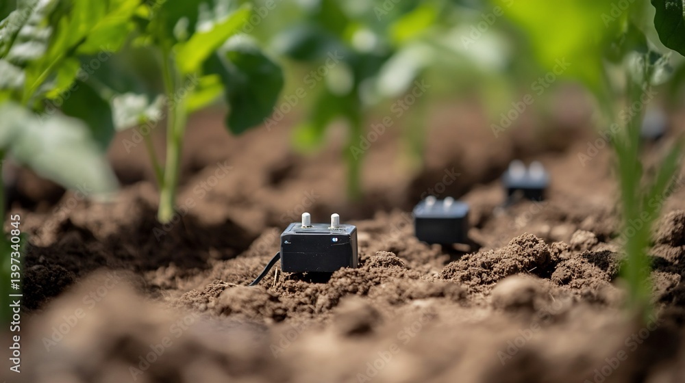 Poster smart agriculture: sensors monitoring soil conditions in a farm field