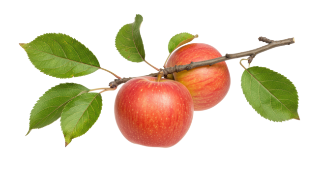 Isolated Branch with Apples