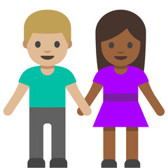 Couple Holding Hands (Medium Male, Dark Female)
