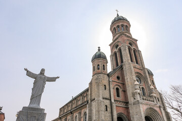 Obraz premium ロマネスク建築様式により建立された全州殿洞聖堂