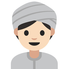 Boy with Turban (Light Pale Skin)
