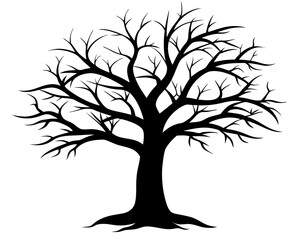 Bare Tree Vector Silhouettes & SVG Icon
