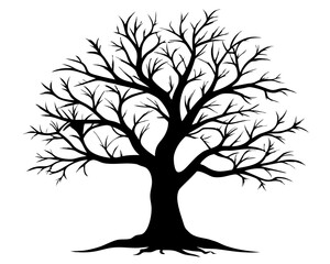 Bare Tree Vector Silhouettes & SVG Icon