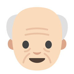 Light-Skinned Bald Elderly Man
