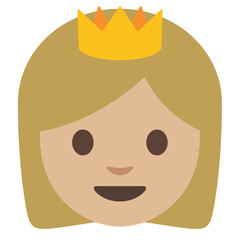 Princess Emoji – Blonde Hair, Light Skin
