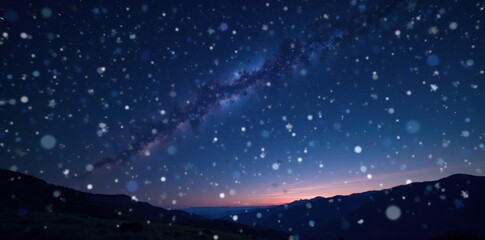Dark night sky with stars and galaxy in background, galaxy, stars, space