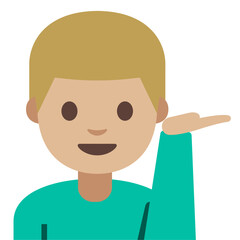 Tipping Hand Emoji – Male (Blonde Hair)
