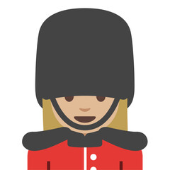 Female Royal Guard Emoji with Blonde Hair
