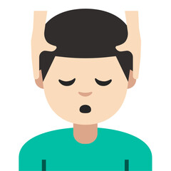 Massage Emoji – Male (Light Skin Tone)
