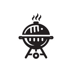 BBQ Grill vector silhouette clip art logo illustration