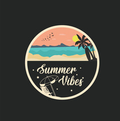 Summer Vibes  Vector Illustrator Design 
