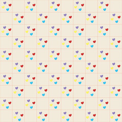 Small heart background, heart seamless pattern vector illustration, for children's or Valentine's Day illustration