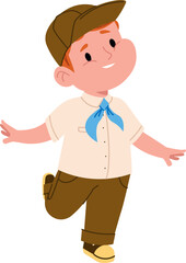 Happy Boy Scout Cartoon