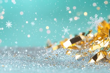 Festive Gold Glitter Background