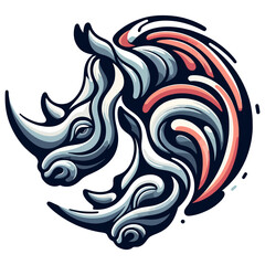 Abstract Rhino Head Design