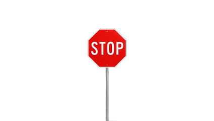 stop sign isolated on white