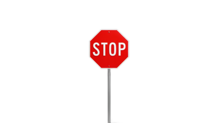 stop sign isolated on white