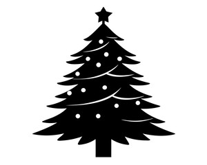 Christmas Tree Vector Silhouettes & SVG Icon