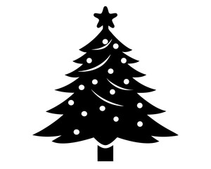 Christmas Tree Vector Silhouettes & SVG Icon