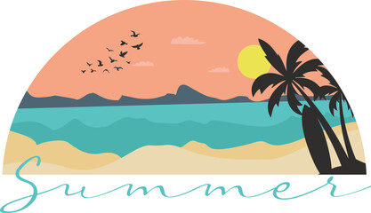 Summer Vibes  Vector Illustrator Design 
