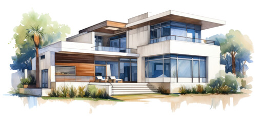 Fototapeta premium PNG Architecture building house villa.