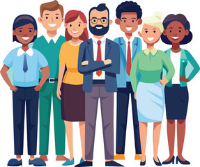 Fototapeta premium Diverse office team standing together
