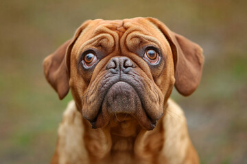 Fototapeta premium Generative AI image of a beautiful dog walking outdoors