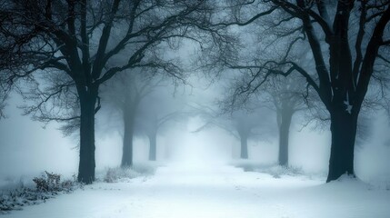 enchanting snowy trees