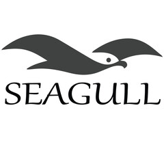 Seagull bird silhouette, seagull logo