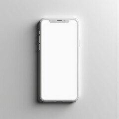 White Smartphone Mockup: Modern Cell Phone Template for App UI Design and Presentation