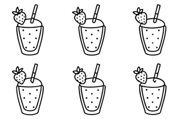Strawberry Smoothie Design Element