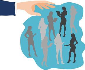 行動経済学のグラフィック素材イラスト