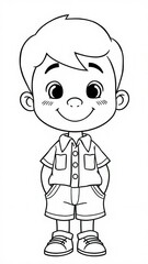 Obraz premium boy coloring 