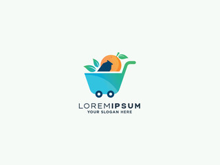 Shopping logo design vector template