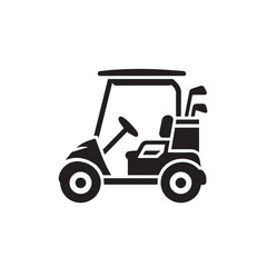Club Car Golf Cart Silhouette Design
