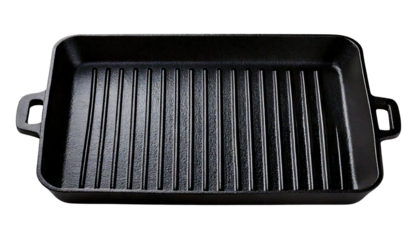 cast iron frying pan isolated on white background 