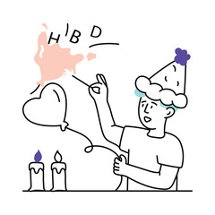 Blast vector colored minimal illustration. EPS 10 file