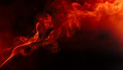 Fototapeta premium Fiery toned red and abstract black and red background with smoke and flame effects