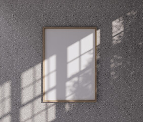Frame mockup, ISO A0 paper size. Living room wall poster mockup. Interior mockup with house...