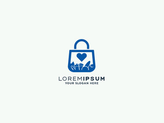 Shopping logo design vector template